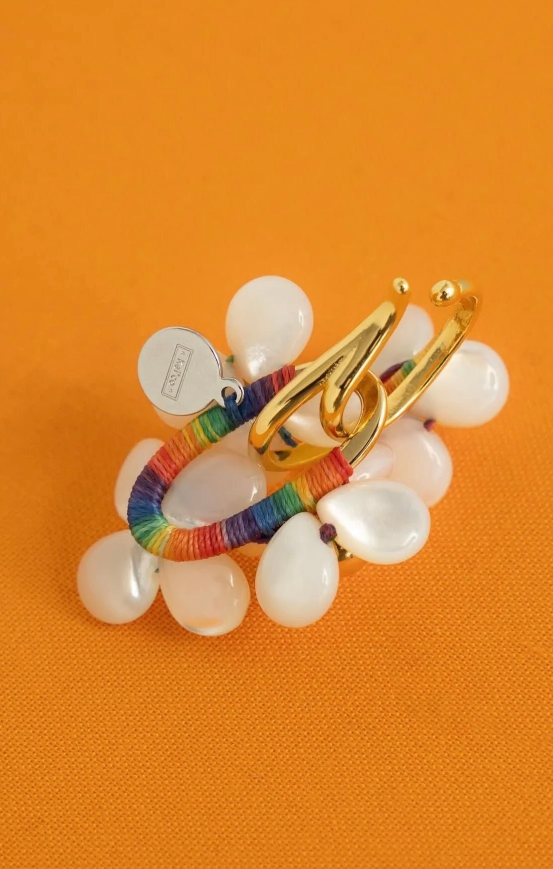 Shell ear cuff double