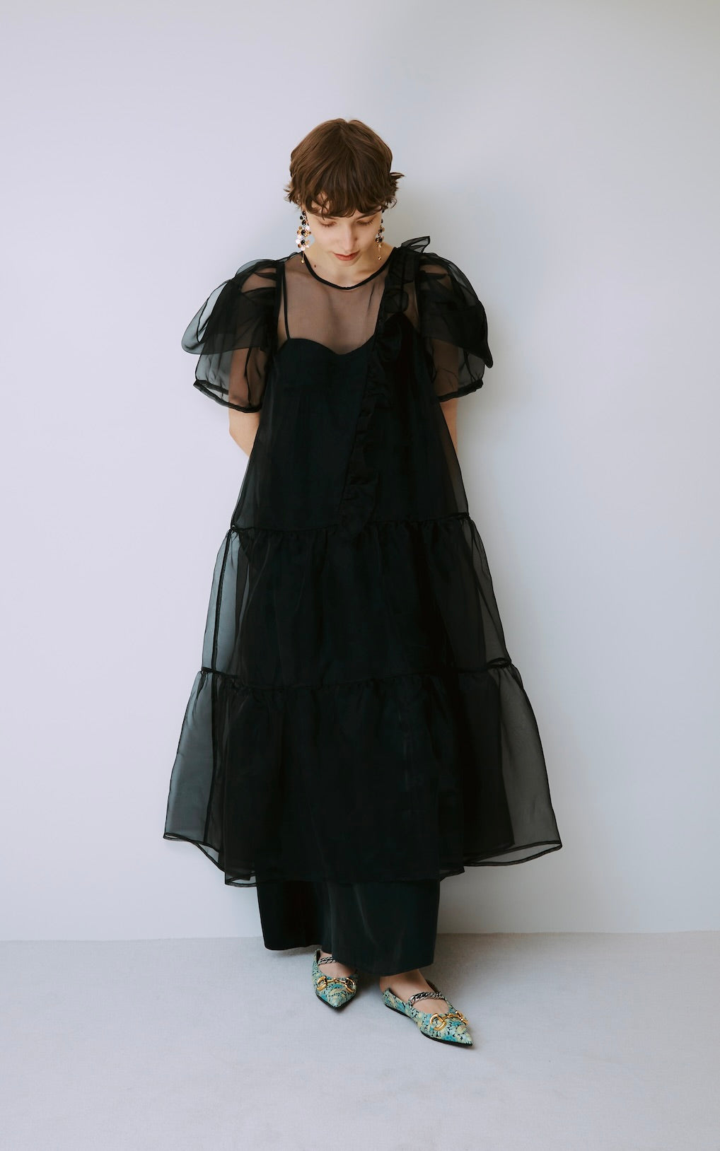 Silk Dress Onepiece Black