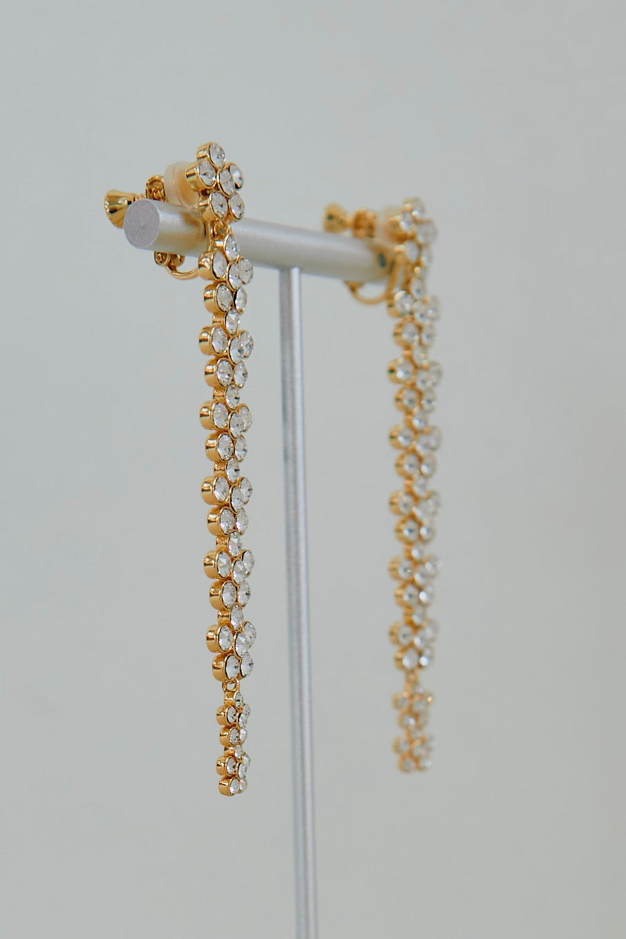 Gold flower earring