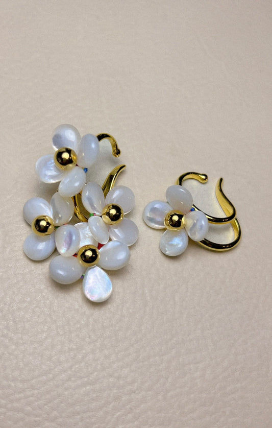 Shell ear cuff double