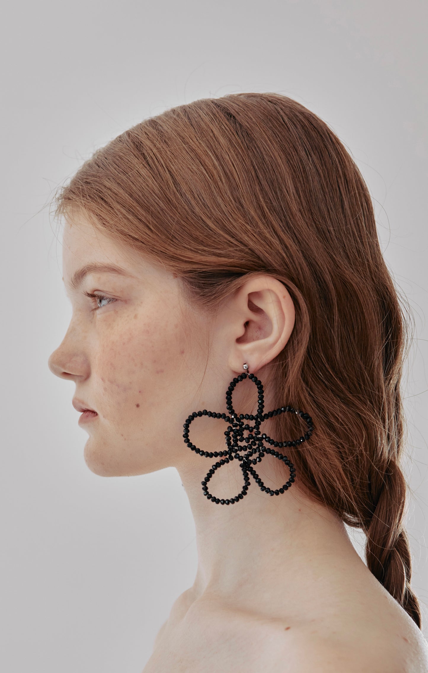 Black flower pierce