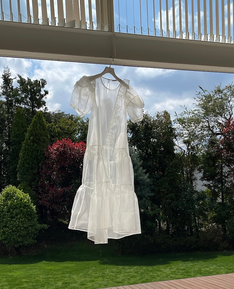 Silk Dress Onepiece White